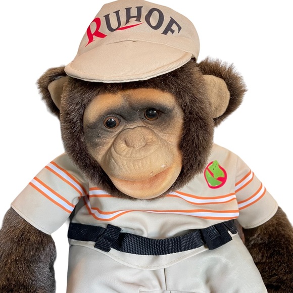 Chimp Puppet Ghostbuster Themed Biobuster Costumed Plush Monkey Velcro Realistic - Picture 4 of 16